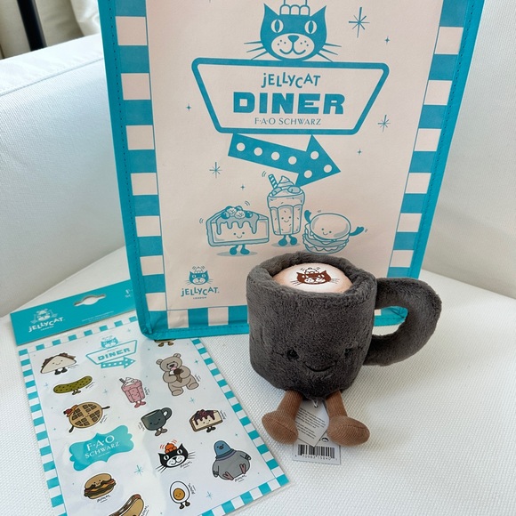 Jellycat Other - Jellycat Amuseables Coffee Cup NEW with Bag! Gift for Coffee Lover with pin